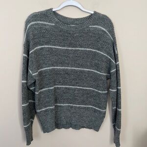 Gentle Fawn l Striped Gray Long Sleeve Sweater